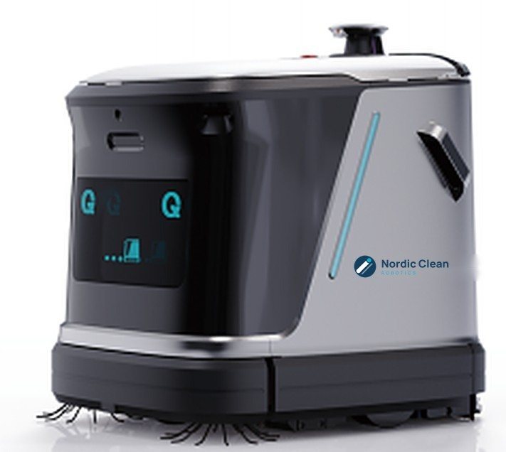 Nordic Clean Compact rengøringsrobot set fra siden